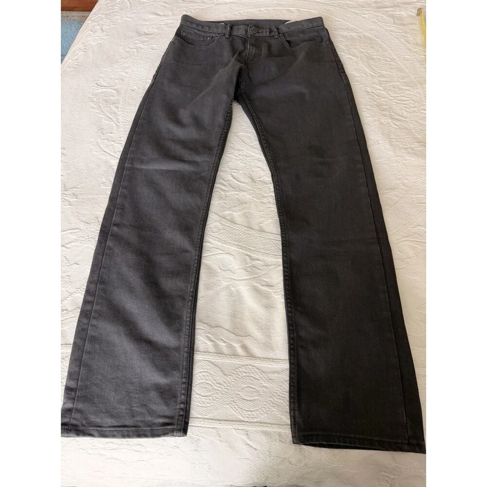Banana Republic Men’s Straight Leg Jeans 31x32 Charcoal Gray Denim Casual Pants
